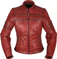 Modeka Iona Damen Motorrad Lederjacke, rot, 44