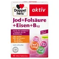 Jod Folsäure Eisen B12 – 45 vegane Mini‑Tabletten für normale Blutbildung