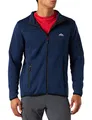 Stubai - Strick Fleecejacke Herren/Strickjacke mit Fleece Innenseite für Outdooraktivität, Strick Fleece Jacke mit Stehkragen und Reißverschluss ,Dunkelblau-melè,L