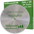 Volkswald Kreissägeblatt Volkswald ® HM-Sägeblatt SWZ 700 x 28 mm Z= 84 Kreissägeblatt nagelfes, Echt Originale Volkswald® Made in Germany