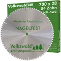 Volkswald® HM-Kreissägeblatt SWZ 700 x 28 mm Z= 84 Super - Wechselzahn Nagelfes