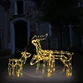 vidaXL 3 Weihnachts-Rentier-Lichterkette, 229 LEDs