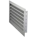 Aluminium Lüftungsgitter wetterbeständig mit festen Lamellen Dalap GRW 400x200