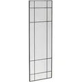 Wandspiegel, Schwarz, Metall, Glas, rechteckig, 90x180x3 cm, senkrecht montierbar, Spiegel, Wandspiegel