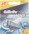 Ersatz-Rasierklingen Mach 3 Turbo Gillette (4 uds)