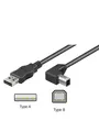 Pro USB 2.0 A/B - 90° - Schwarz - 0.50m