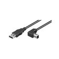 Goobay 93017 USB 2.0 auf USB B Druckerkabel 90 Grad Stecker / für Scanner & Drucker / Scannerkabel Universal kompatibel Dell Epson / Schwarz / 1 Meter