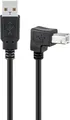 Goobay 93017 USB 2.0 Hi-Speed Kabel 90°, Schwarz, 1 m - USB 2.0-Stecker (Typ A)