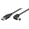 Goobay USB 2.0 Kabel Stecker Typ-A > Stecker Typ-B 90° gewinkelt 1 m Schwarz
