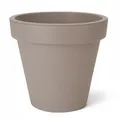 Kunststoff Pflanzkübel XXL groß - 58 cm/beige - Blumenkübel rund für Außen und Innen - Garten Pflanztopf Blumentopf Pflanzgefäß