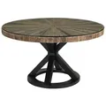 baario Esstisch Esstisch MERID Altholz Ø140, recycelt rund massiv rustikal Industrial Design braun 140 cm x 77 cm x 140 cm