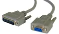 kenable Serielles RS232 Kabel D9 Buchse auf D25 Stecker PC zu PC Datenkabel 3m Beige
