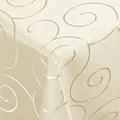 DecoHomeTextil Kringel Tischdecke, Rechteckig 110 x 180 cm Champagner, schwere Qualtität, glänzend, Damast Tafeldecke