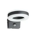 Oktaplex lighting LED Außenlampe mit Bewegungsmelder Porto 15W | Außenleuchte IP65 anthrazit | Außenbeleuchtung Haus Außen Wand Wandleuchte 3000K Warmweiß