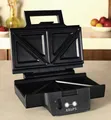 KRUPS Sandwichmaker FDK461 Schwarz Keramik Antihaft 850W große Toastplatten