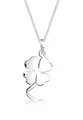 Elli Halskette Damen Kleeblatt Anhänger Modern Glücksbringer in 925 Sterling Silber