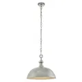EGLO Pendelleuchte Easington, 1 flammige Hängelampe Industrial, Vintage, Retro, Hängeleuchte aus Stahl in Nickel, Esstischlampe, Wohnzimmerlampe hängend mit E27 Fassung