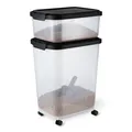 Amazon Basics pojemnik na karmę 15,8 kg + 4,5 kg, przezroczysty