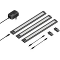 ledscom.de LED Unterbau-Leuchte SIRIS schwarz matt, flach, je 30cm, je 370lm, weiß, 3er Set