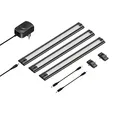 ledscom.de LED Unterbau-Leuchte SIRIS schwarz matt, flach, je 30cm, je 370lm, weiß, 3er Set