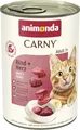 animonda Carny Katzen Nassfutter Rind + Herz (6 x 400g), getreidefreies Katzen Nassfutter ohne Zucker, mit frischen fleischigen Zutaten