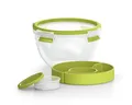 Salatbox 1L EMSA Clip & Go transparent, 100% dicht, Toppings/Dressing