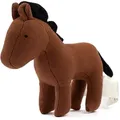 FABELAB Rassel "Horse Hildur" in Braun - ab Geburt