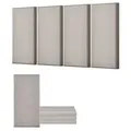 VEVOR Akustikplatten, 4 Stück, 5,1 cm dick, 60,4 x 30 cm, Fiberglas, schallabsorbierende Platten, selbstklebende, schalldichte Wandplatten, für Stud