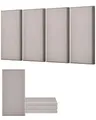 VEVOR Akustikplatten, 4 Stück, 5,1 cm dick, 60,4 x 30 cm, Fiberglas, schallabsorbierende Platten, selbstklebende, schalldichte Wandplatten, für Studios, Büros, Heimkinos, Konferenzräume, Kamel