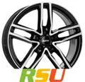 4x Alutec Ikenu diamant-schwarz frontpoliert 8x19" ET20 LK5 112 ML 66.5 Alufe...