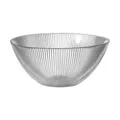 Ritzenhoff & Breker Unico Salatschüssel 25 cm, Glasschale mit Streifen-Relief, Serviergeschirr aus Glas, Spülmaschinengeeignet, Transparent