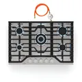 Klarstein Turbocast Gaskochfeld - 5-Brenner Edelstahl 304, 3,4 kW Wokbrenner, Gusseiserne Pfannenhalter, Elektrische Zündung, Sicherheitsabschaltung, LPG-Umrüstsatz, Gasherd, 750x500 mm