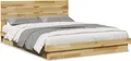 vidaXL Massivholzbett mit Kopfteil ohne Matratze 160x200 cm Eichenholz
