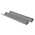 doppelt perforiertes Wellblech für 2 Baguettes  37x16 cm  4713.02, Grau