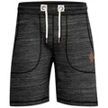 !Solid Sweatshorts SDAris Kurze Hose mit Kontrastkordeln schwarz L