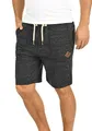 Solid SDAris Herren Sweatshorts Kurze Hose Jogginghose mit Melierung Kordel Eingrifftaschen Baumwollmischung Regular fit, Größe:L, Farbe:Black (9000)