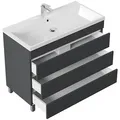POSSEIK Waschbecken mit Unterschrank FELLINI 100 grafit 100,0 x 48,0 x 83,5 cm