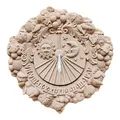 Sonnenuhr Wandhänger Wanndeko Deko "Meridiana" 38 cm rund Terrakotta Italien