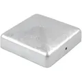 Holmwerk Pfostenkappe Pfostenkappe verzinkt 121 mm Pyramide Abdeckkappe für Pfosten 12x12cm (1 St) silberfarben 12 cm x 4 cm x 12 cm