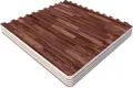 GORILLA SPORTS® Schutzmatten - 6 Matten mit 12 Endstücke, 60 x 60 x 1,2 cm, Rutschfeste, EVA Schaumstoff, Holzoptik Dunkel - Bodenschutzmatten Fitness, Bodenmatten, Puzzlematten, Unterlegmatten, Poolmatte
