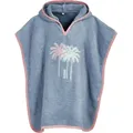 Playshoes Badeponcho Frottee-Poncho Palmen blau L