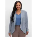 Witt Strickjacke Strickjacke Langarm Rippoptik blau 54