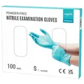 EUROPAPA Nitril-Handschuhe Medical Einmalhandschuhe Untersuchungshandschuhe (100 Stück, puderfrei ohne Latex, Gummihandschuhe) unsteril latexfrei disposible gloves blau S