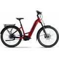Haibike TREKKING 9 ABS dynamite red/blue glänzend 27,5" 800 Wh Wave E-Tourenbike in Rot - Rot