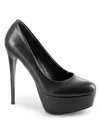 Michael Soul ARIA Stiletto Pumps I EUR 42 I 15cm Absatz & 4cm Plateau I Damen & Herren I Stilvolle High Heels aus Kunstleder mit Mattem-Finish I Komfortabel und klassisch I Schwarz Matt