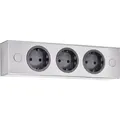 Thebo Ecksteckdose 174826 Edelstahl ST 3002 3fach 240 x 63 x 48 mm