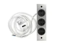 THEBO 3-fach Unterbausteckdose ST 3002 in EDELSTAHL / THEBO Licht / Steckdose...