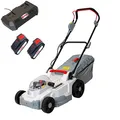 IKRA Akku Rasenmäher Mulchmäher ICM 2/2037 inkl. 2x Akku 20V 2,0Ah & Doppel-Schnellladegerät, Schnittbreite 37 cm