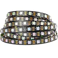 BTF-LIGHTING WS2812B 5M 60 LEDs/Pixels/m 300LEDs RGB Schwarz PCB Streifen mit 5050 SMD LEDs 5V IP30 Nicht Wasserdicht(Nicht inhalt Netzteil und Controller)