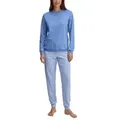 Calida Lovely Nights Pyjama With Cuff Hellblau Baumwolle Large Damen